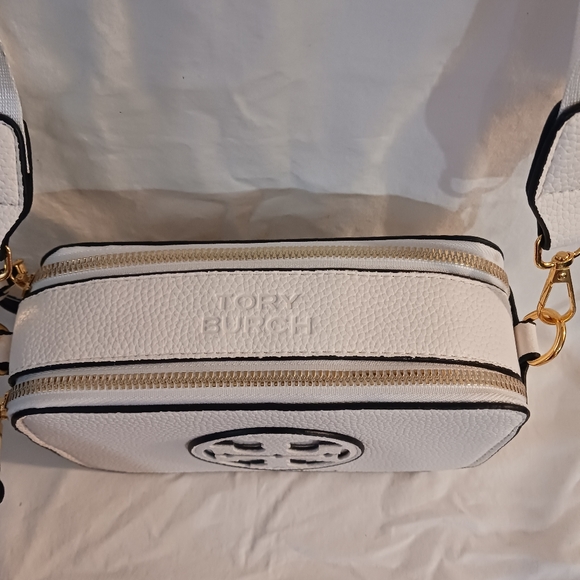 New Tory Burch White Leather Crossbody Purse - Picture 2 of 6